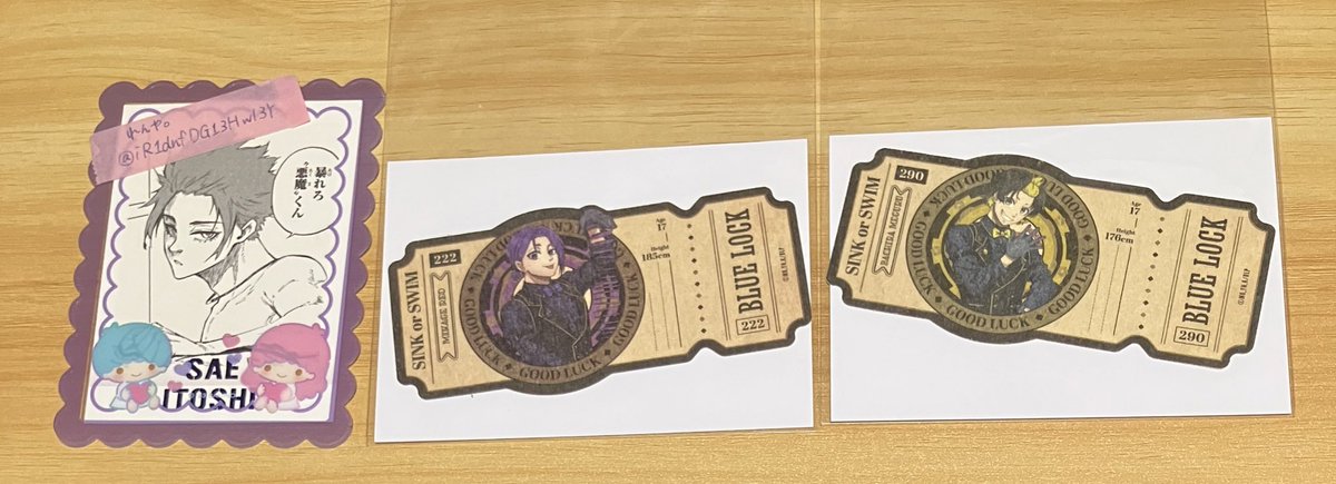 iR1dnfDG13Hwl3Y's tweet photo. 【交換】ブルロ ブルーロック アニメガ ソフマップCASINO ディーラー 缶バッジ ステッカー アクキー

譲】画像参照①〜③

求】
①凛　決まり次第　冴
②冴1
③凛 各1点/冴 等身1
💚は凛とのご交換のみ

5/1  大阪市内手渡し又は郵送
郵送の場合、2点〜
⏩ https://t.co/RpbLclmm24