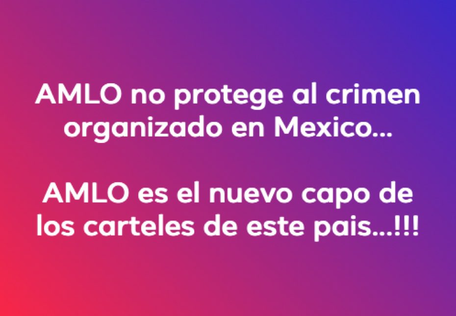 como lo hacen ocultando la violencia,así condicionan el pensamiento colectivo y mayoritario con falacias y luego te piden q votes condicionado por sus mentiras en un régimen sin garantías,sin separación de poderes,sin estado de derecho y sin representación.🪡
#AmloLadronDeAfores