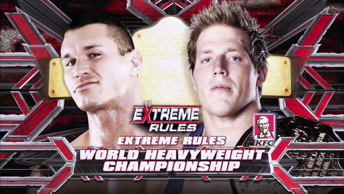 4/25/2010

Jack Swagger defeated Randy Orton in a Extreme Rules Match to retain the World Heavyweight Championship at Extreme Rules from the 1st Mariner Arena in Baltimore, Maryland.

#WWE #ExtremeRules #JackSwagger #JakeHagger #RandyOrton #ExtremeRulesMatch