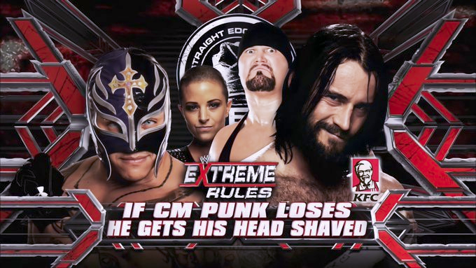 4/25/2010

CM Punk defeated Rey Mysterio in a Hair Match at Extreme Rules from the 1st Mariner Arena in Baltimore, Maryland.

#WWE #ExtremeRules #CMPunk #TheBestInTheWorld #CultOfPersonality #ReyMysterio #Booyaka619 #Underdog #LukeGallows #SerenaDeeb #HairMatch