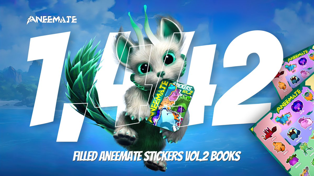 Wanderers, You Completed 1,442 AneeMate Stickers Vol.2 Books!

We are excited to see how much you enjoyed minting the adorable cartoon-styled versions of our beloved AneeMates.

All who filled the whole book can now count on the Early Access whitelist.

#collectibles #web3gaming