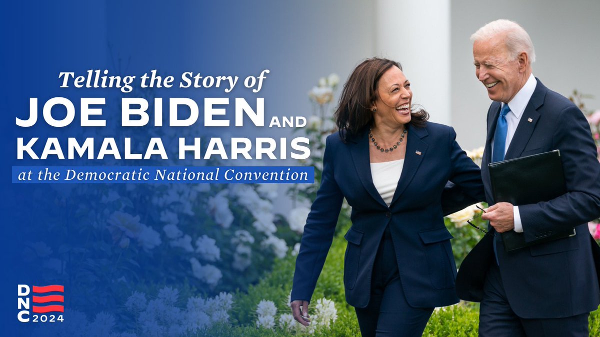 ONE YEAR AGO: @JoeBiden and @KamalaHarris launched their reelection campaign. Since then, we've worked tirelessly to build the stage for them to tell their story to the American people this summer. Tune in to the Democratic Convention, happening August 19-22 in Chicago!
