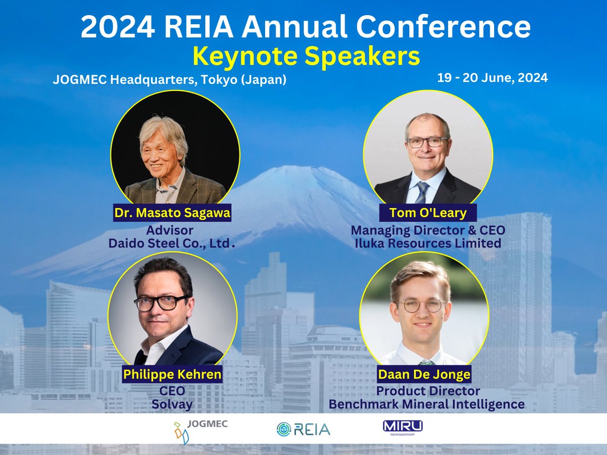 #REIA Weekly Newsletter lnkd.in/eqH4uep8 We are happy to announce the first cohort of #keynote #speakers for our #AnnualConference in #Tokyo, scheduled for 19-20 June 2024.