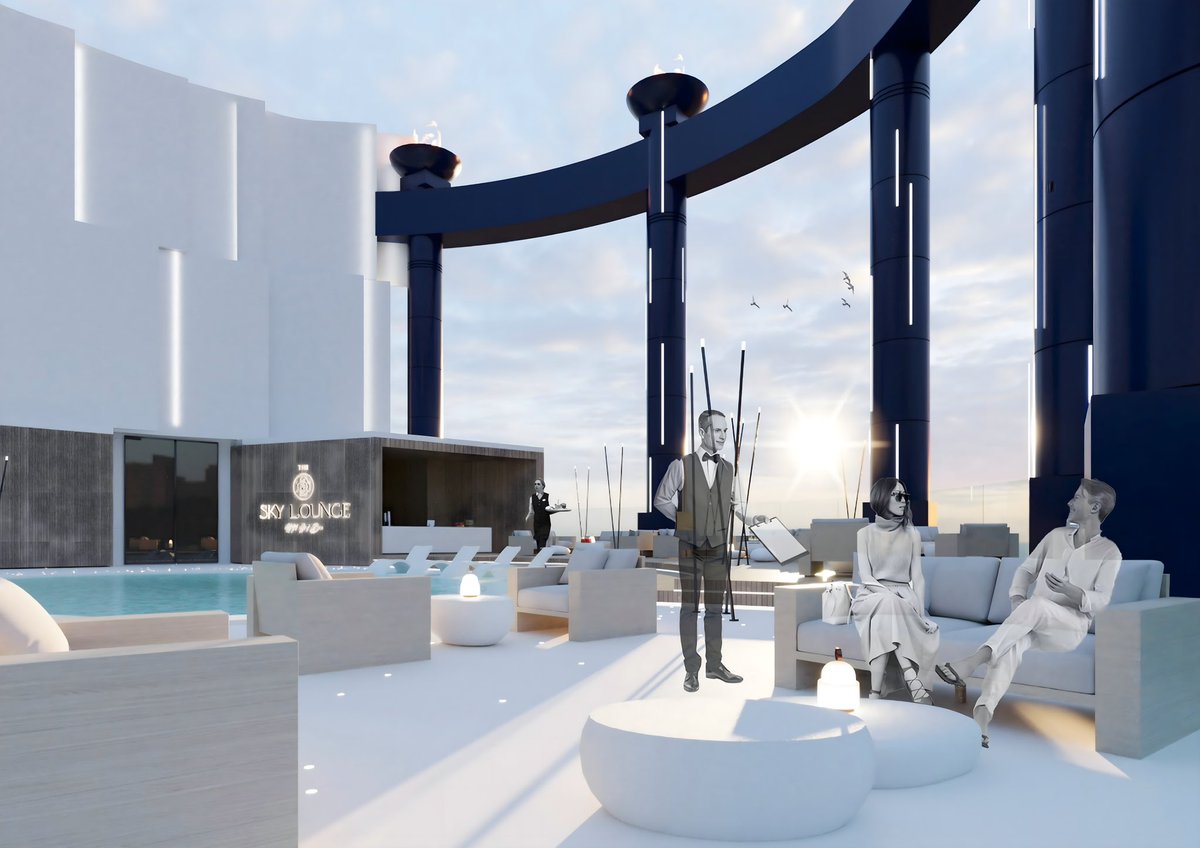 SibylDesignCo's tweet photo. SKY LOUNGE @RosewoodHotels 
Jeddah, KSA

Transforming a pool lounge into a modern luxury oasis. A serene retreat by day and a vibrant hotspot by night exuding luxury and style, perfect for relaxation and socializing.

[Proposal] 
#interior #architecture #landscape https://t.co/tI3GcQx499