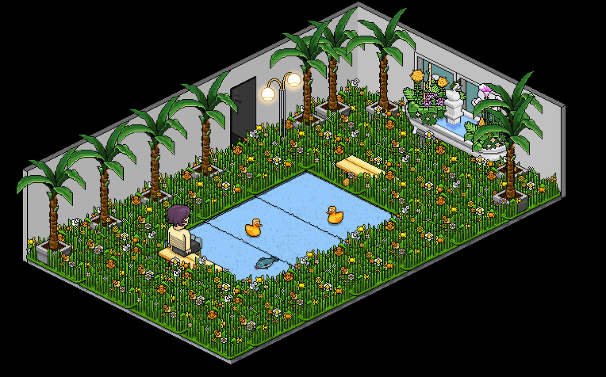 HabboJPN's tweet photo. 2004年4月26日はレア家具「ガーデン・ラグ」が発売された日です❗️

もはや説明不用のHabbo人気No.1レア家具。
いわゆる「Gラグ」🌿

あまりの人気っぷりにレア家具としては異例の再販が行われました😂 https://t.co/0tN5t1Ovit