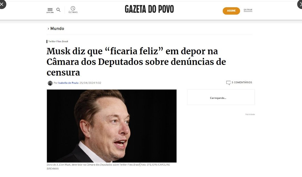 Elon Musk afirma que “ficaria feliz em testemunhar” sobre as demandas de Moraes no Congresso brasileiro, onde já foi aprovado o seu convite!