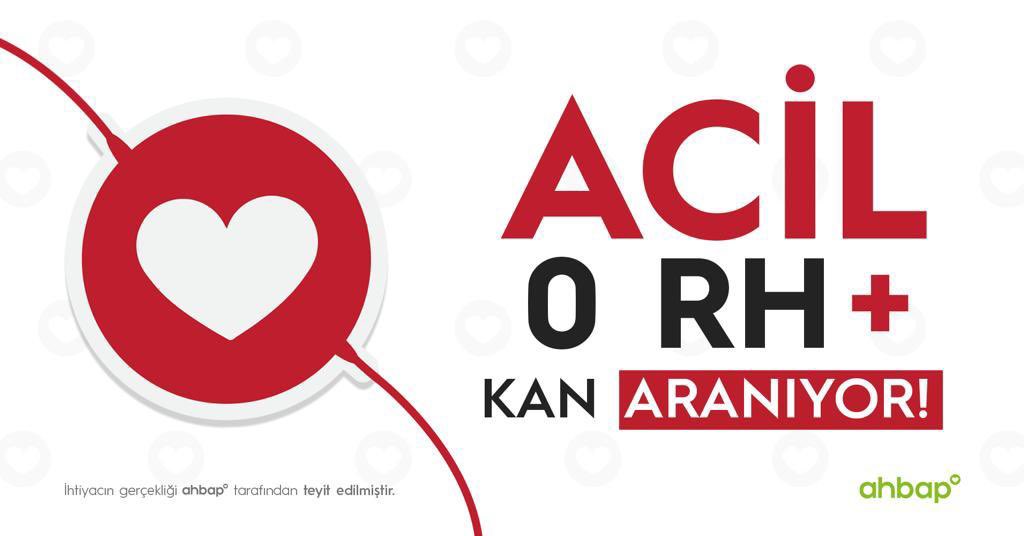 #İstanbul Gaziosmanpaşa Medical Park Hastanesinde tedavi görmekte olan Bahriye Karakuş için çok #acil 0 Rh (+) #kan ihtiyacı vardır. **Avrupa Yakası Kızılay Kan Merkezlerine hasta bilgileri ile bağış yapılabilir. İletişim: 0537 050 06 69