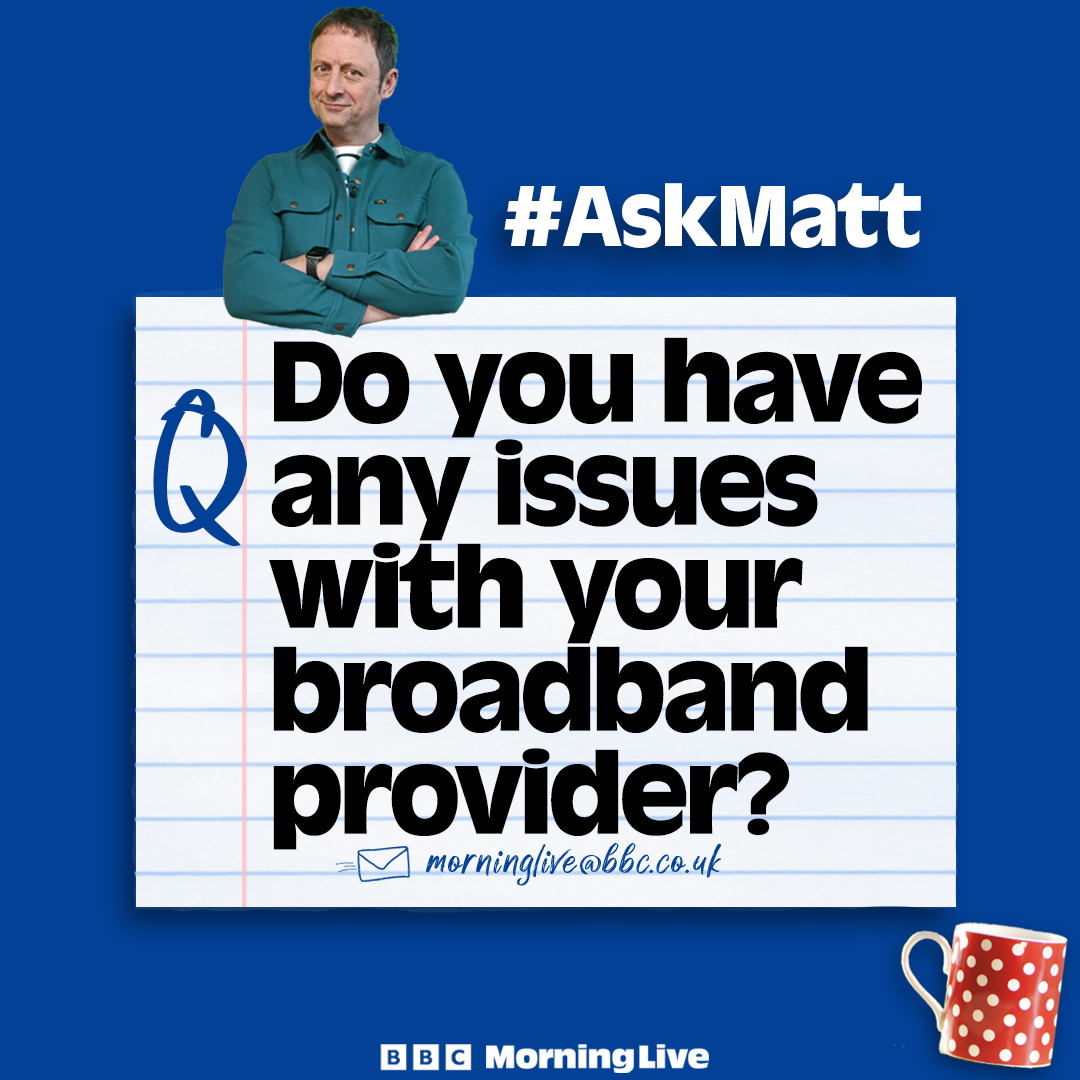 On Tuesday, consumer champ @Mattallwright will tell us how to fix some of the most common broadband provider problems yourself and how to complain. Do you have any issues with your broadband provider? What tips do you find improve your connection? Let us know!