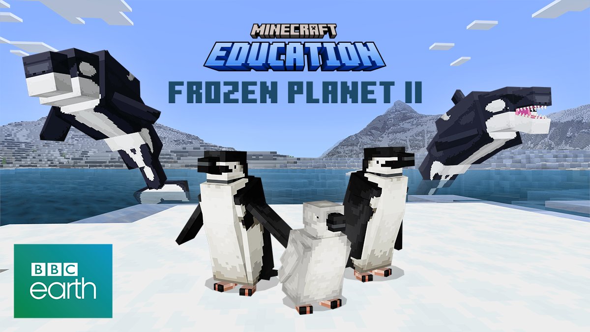 Gaw! It’s #WorldPenguinDay! 🐧 Fun fact: Male chinstrap penguins offer females pebbles as a token of their affection (and they’re not above stealing from each other!) Learn more about penguins in Frozen South from #MinecraftEdu and @BBCEarth: aka.ms/frozensouth?OC…
