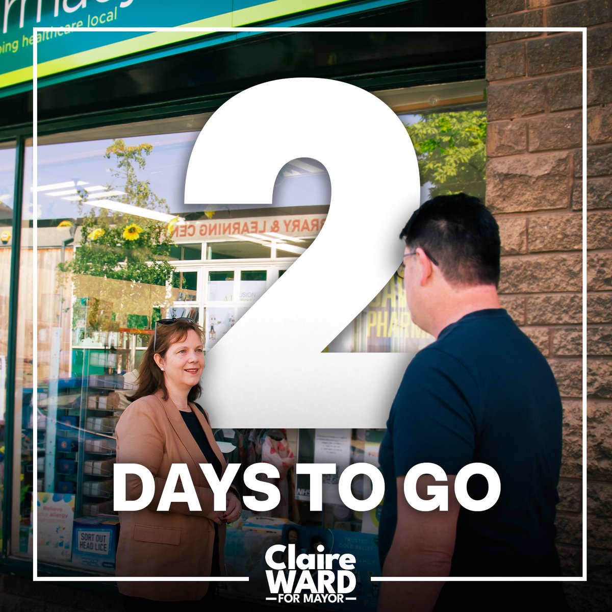 This Thursday, you decide the future of Derbyshire and Nottinghamshire!

Together, we can build a future that offers better jobs, affordable homes, and a healthier environment for all. Find out more ➡️ claireward.co.uk #claireformayor