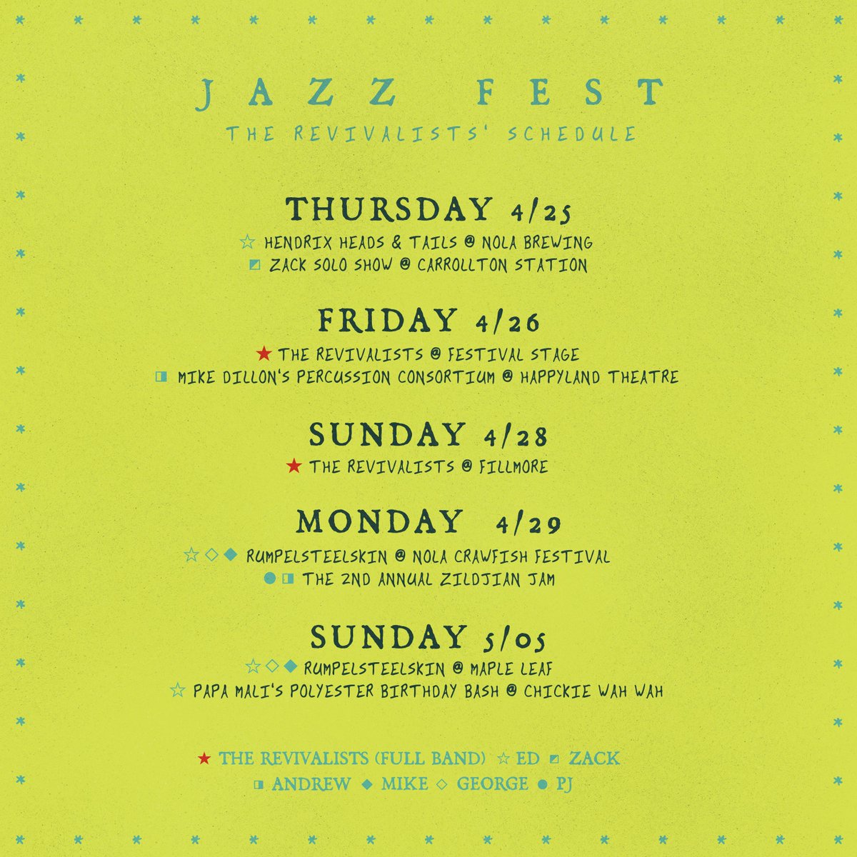 It's that time of the year in New Orleans. Let's get it @jazzfest!