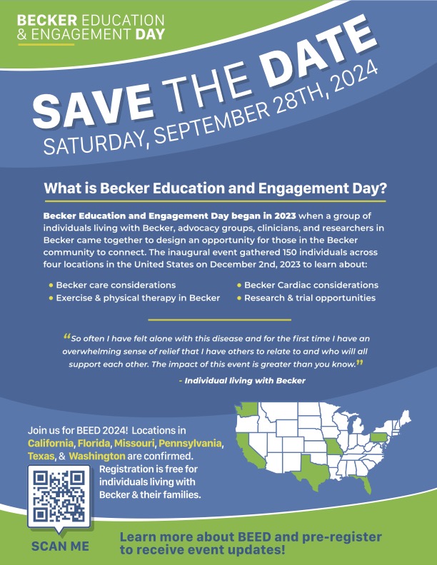 Mark Your Calendar! Join the 2024 Becker Education and Engagement Day on Saturday, Sept. 28 at 6 US locations: California, Florida, Missouri, Pennsylvania, Texas and Washington. BEED is a day to bring education and connection to the #Becker community. beckereducationandengagement.com