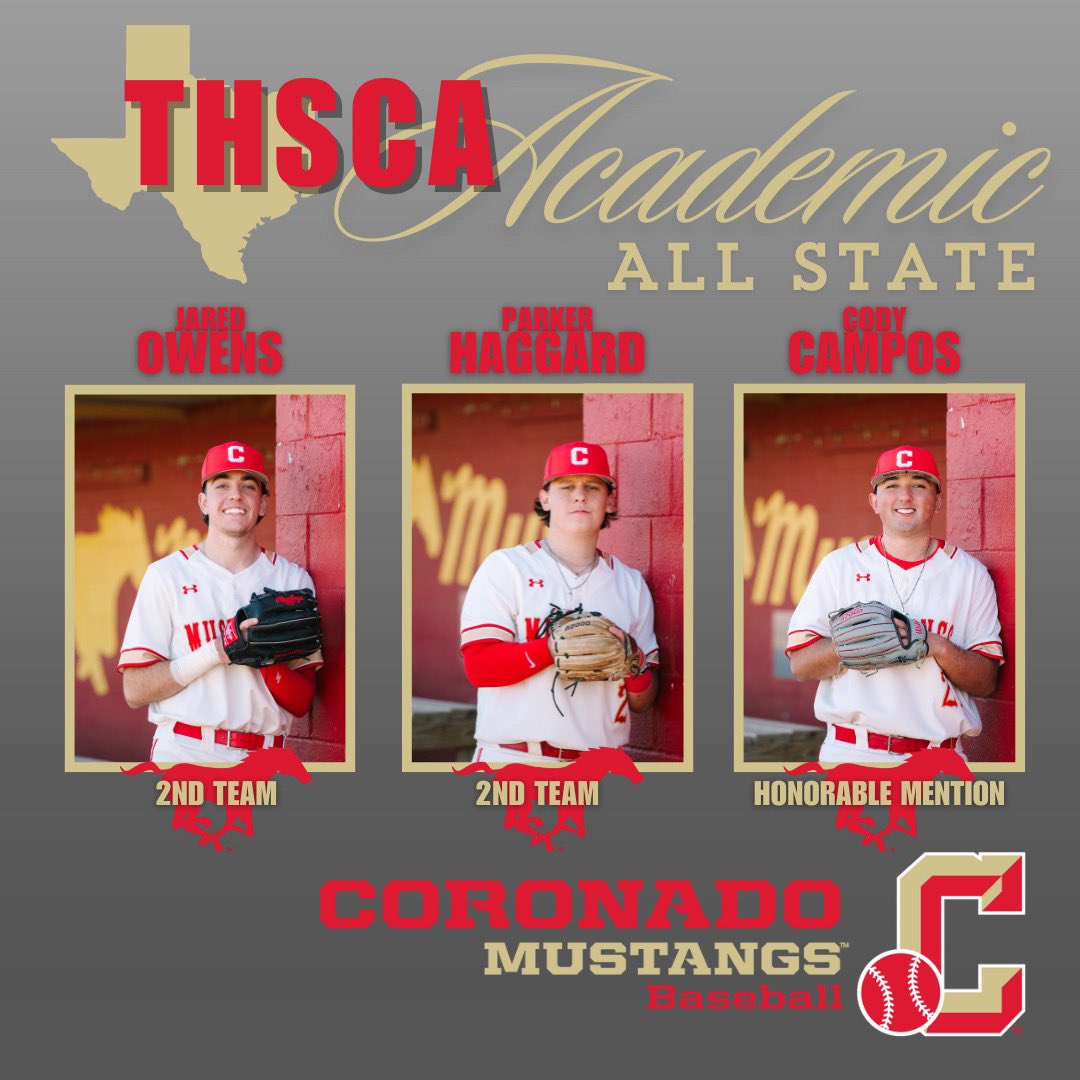 Congratulations to our 3 seniors who were chosen to the academic all-state team this year. Proud of their accomplishments in the classroom over their high school career! @THSCAcoaches @CHSMustangsLBB @Coronado_Sports @AthleticsLISD