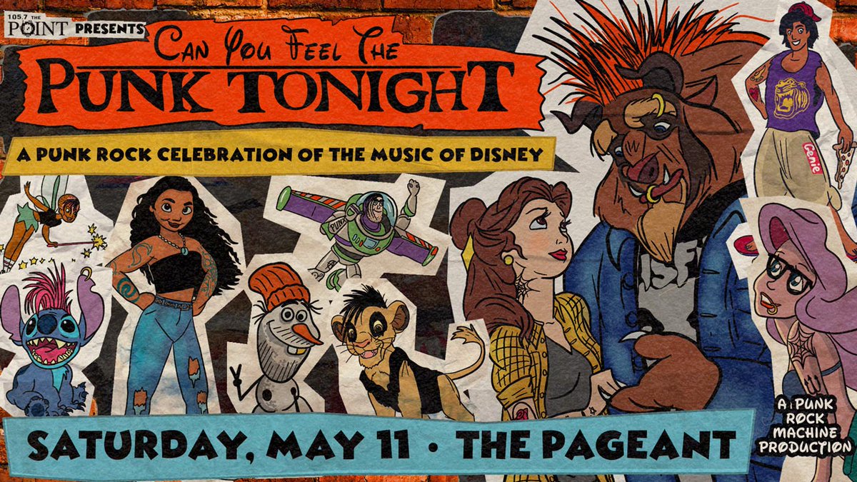 Be Our Guest…Be Our Guest and enter to win free tickets for “Can You Feel The Punk Tonight” – a punk rock celebration of the music of Disney – Saturday, May 11th at @ThePageantSTL! Enter to win those freebies now at tinyurl.com/3t9b5mb6!