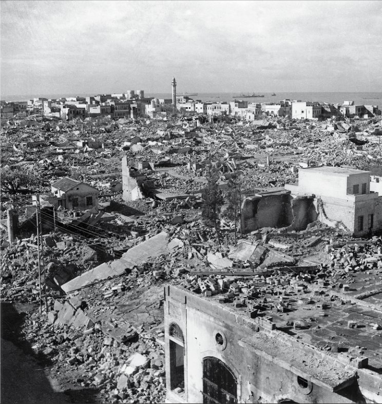 76 years ago today Irgun militants launched the battle of Manshiya, the then northern neighborhood of Jaffa. Three days later Manshiya was occupied by the Zionist forces and cut off from the rest of Jaffa. In the photos: Manshiya neighborhood in 1935, and in December 1948, after