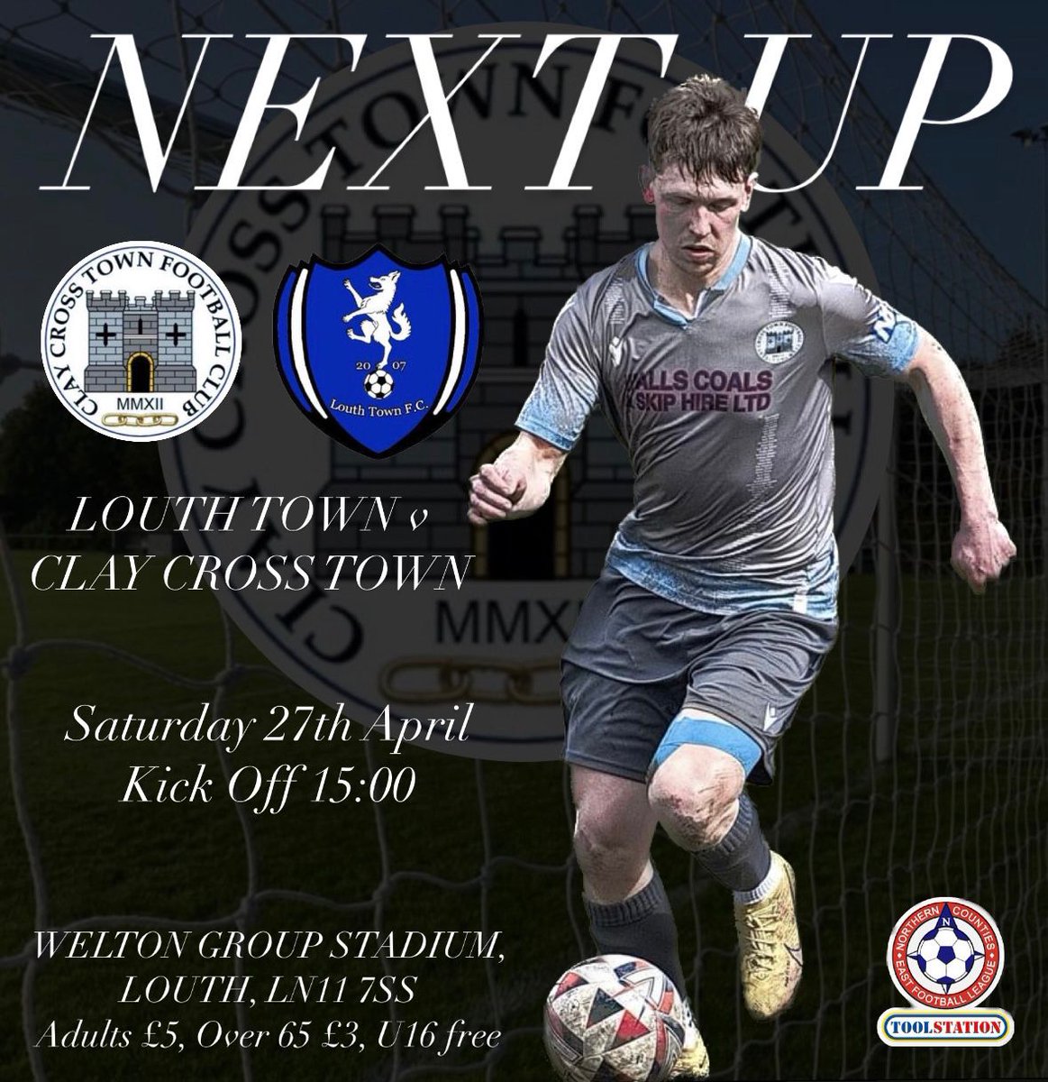 Saturday we make the long journey to Lincolnshire to play Louth Town.