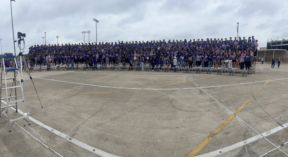 Almost ready for the Class of 2024 panoramic picture. An awesome group of kids and we are proud of them.