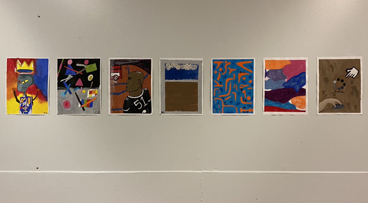 My @mchs_nl VA3202 artists created their own versions of some famous artists’ paintings. Can you guess what artist inspired each painting? 👩🏻‍🎨