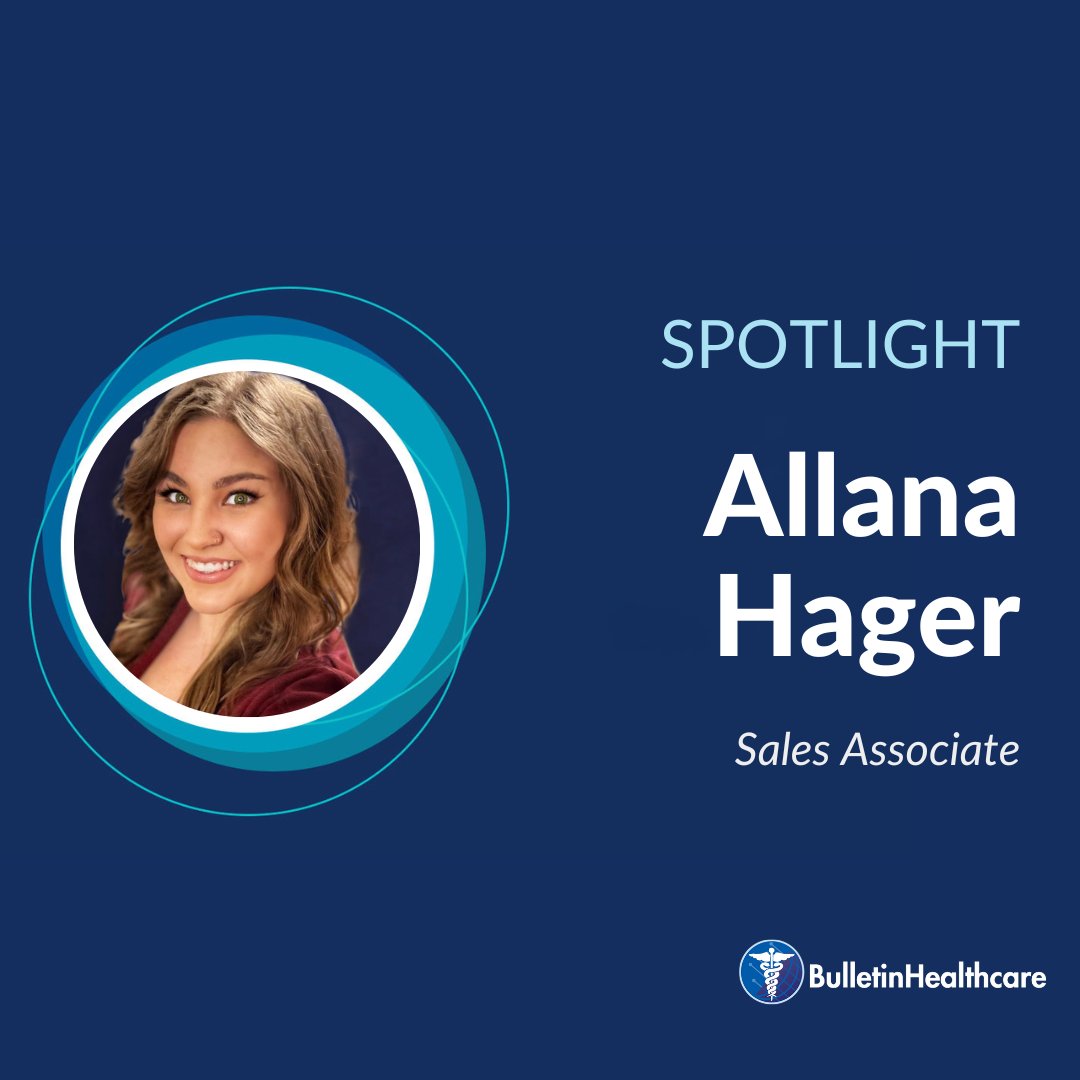 We're thrilled to highlight Allana Hager, one of our talented Sales Associates, for this month’s spotlight!

Check out the article below for the full interview!

bulletinhealthcare.com/bulletin-spotl…  
 
#BulletinHealthcare #SpotlightInterview #OurPeople