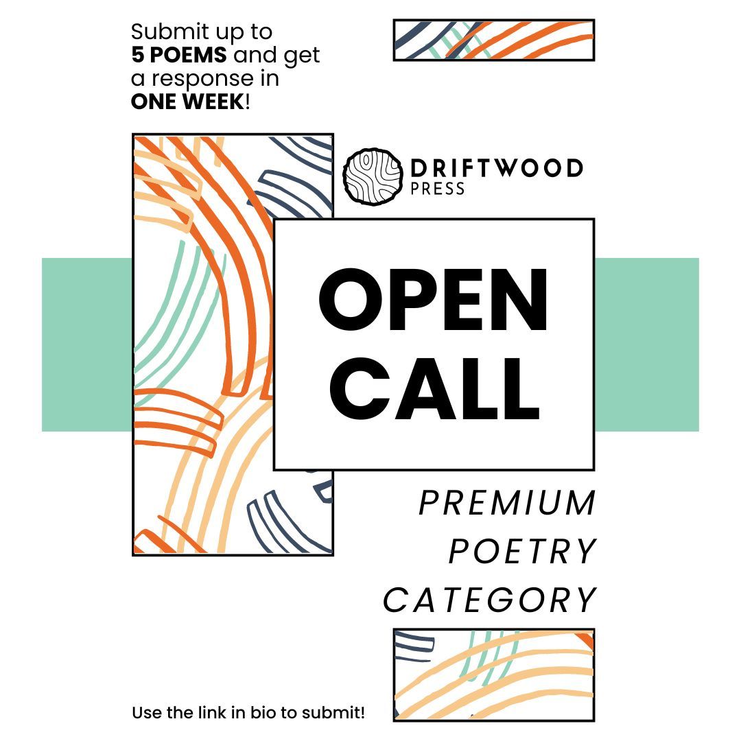 Looking to publish your poetry? Submit up to five poems and get a response in ONE WEEK! #callforsubmissions #poets #callforpoets