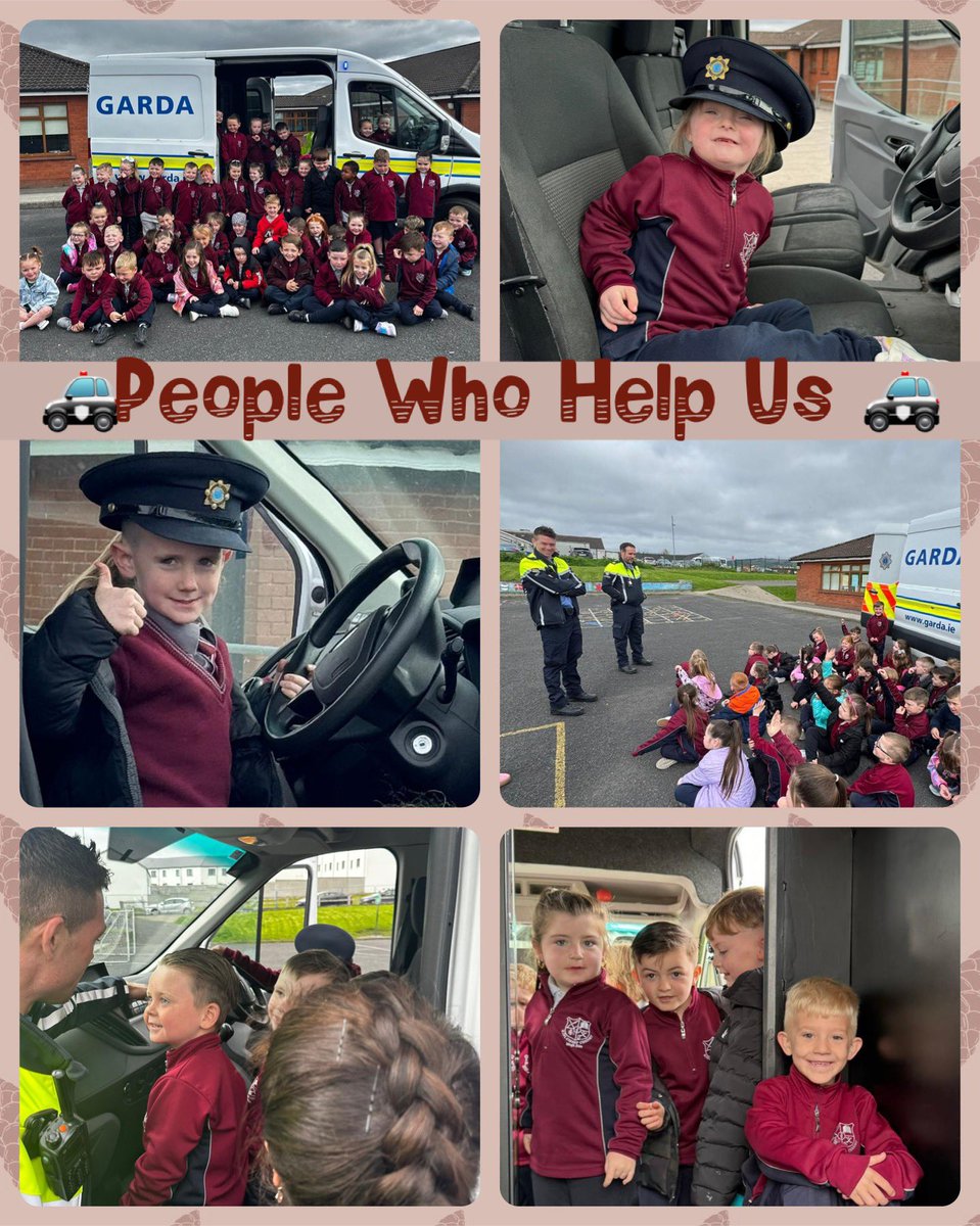 🚓 Our incredible Infants had an exciting visit from the local Gardaí this week as they were learning all about people who help in the community! They got to hear all about what the Gardaí do and asked lots of great questions!👮🏽🚔🚓 @gardainfo #Community