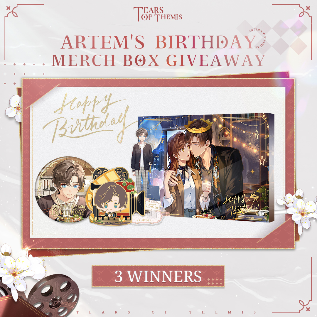 🎂 Happy Birthday, Artem! 🎁 Follow, like, and repost for an Artem's Birthday Merch Pack! 🎁 3 Winners ❘ Ends on 4/28 at 23:59 (UTC+9) From adoration to deep affection, may your love with him last forever. #TearsOfThemis