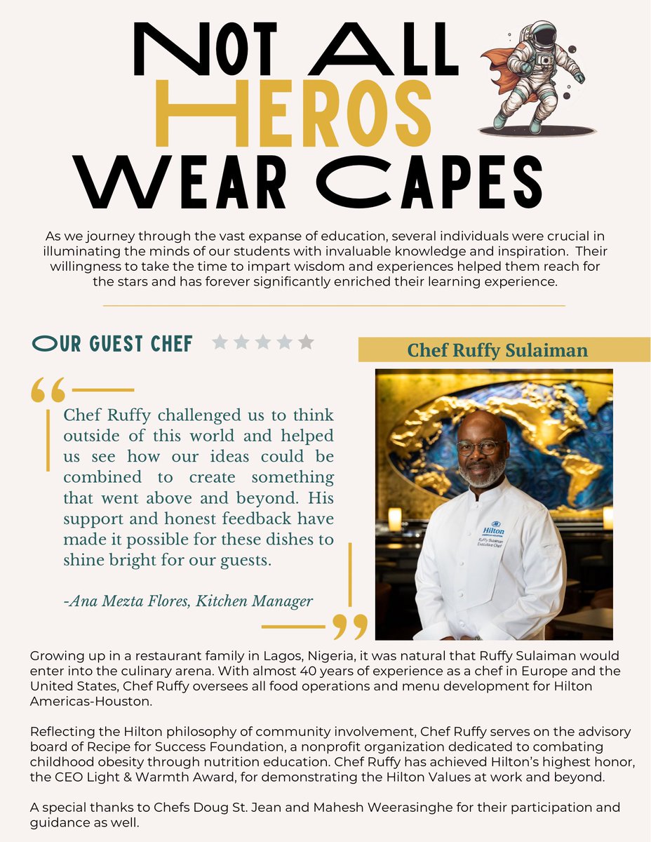 Chefs Ruffy Sulaiman, Doug St. Jean and Mahesh Weerasinghe recently participated in the <a href="/HiltonCollegeUH/">UH Hilton College of GHL</a>'s 51st Annual Gourmet Night, sharing practical ideas and providing honest feedback about cooking and creating dishes. #hilton #hospitality #culinaryscience #mentorship