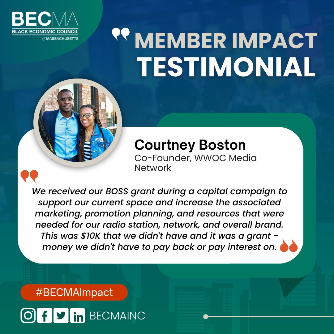 BECMA recently released our 2023 Impact Report, featuring information about our advocacy and programming, and details about how we directly supported over 400 Black-owned businesses across Massachusetts. bit.ly/becmaimpact