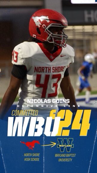 After a long hard thought decision I have decided to take my talents to Wayland Baptist University💙💛🖤 @WBU_Bradford @WBUFootball