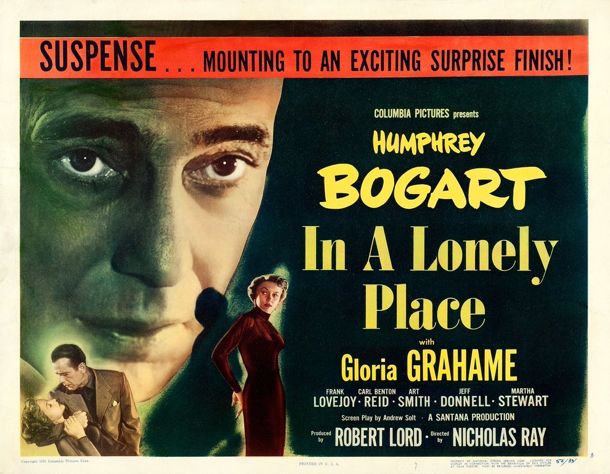 Gloria Grahame in a pair of noir classics! IN A LONELY PLACE (1950) screens tonight, Thursday April 25th, at 7:30pm with THE BIG HEAT (1953) at 9:35pm. The films repeat tomorrow, Friday April 26th, at 6:30pm & 8:35pm, respectively..