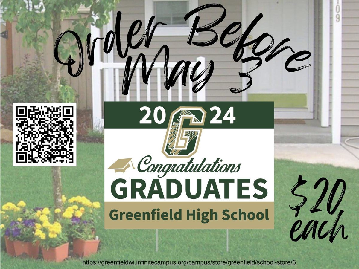 April showers bring May....yard signs?! Senior families be sure to place your order by May 3rd if you want to add some extra excitement to your yard!  #hustlinhawks #hawksflyhigh #seniors24
