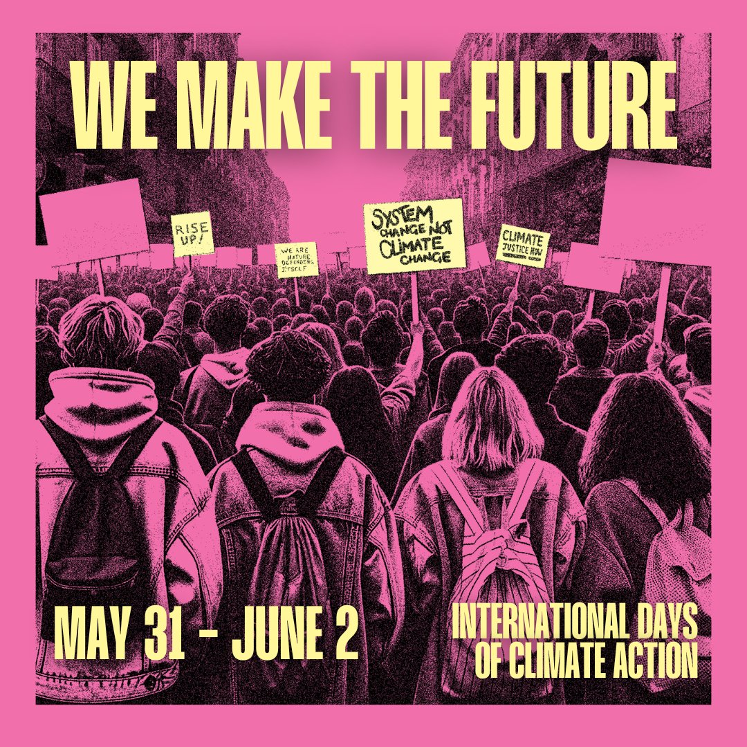 ✊🏾✊🏼Heyy Europe, SAVE THE DATE✊✊🏿 🗓️From 31 May to 2 June we mobilise in 10+ countries for climate and social justice all around the EU🇪🇺 🔥The stakes are high in the upcoming European Elections on 6-9 June. #WeMakeTheFuture #votefutureEU 🔗Join us! linktr.ee/wemakethefutur…