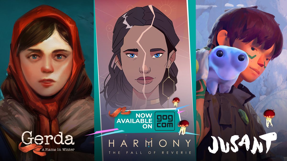 🚀 Exciting news! Harmony, Jusant, and Gerda: A Flame in Winter launch on GOG this April 25! 

🎮 Enjoy a 20% launch discount for 10 days + an extra 5% off for GoG newsletter subscribers!

Check them out: linktr.ee/DONTNOD_Ent