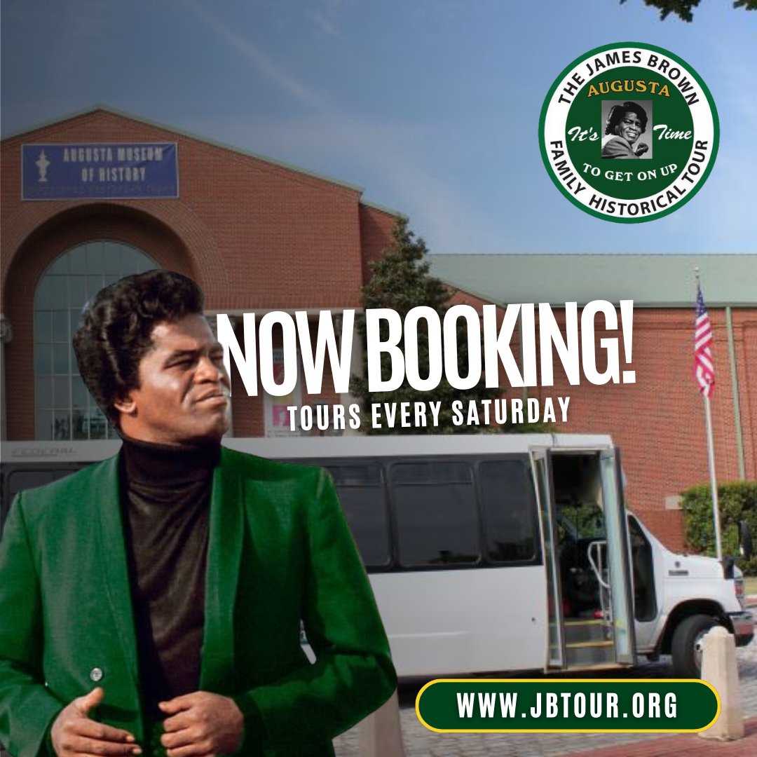 Jump on board the JB Family Historical Tour! RSVP now at jbtour.org #JamesBrownTour #SoulfulHistory #GrooveThroughAugusta #GodfatherOfSoul #AugustaHistory #HistoricalTour #DiscoverJamesBrown