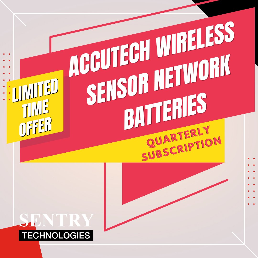 Good news! Accutech Wireless Sensor Network batteries are in stock and ready to ship, even overnight. Plus, subscribe to our quarterly program for hassle-free restocking. Contact us today! sentryti.com/contact-us

#oilandgas #remotemonitoring #energy #innovation #oilgasindustry