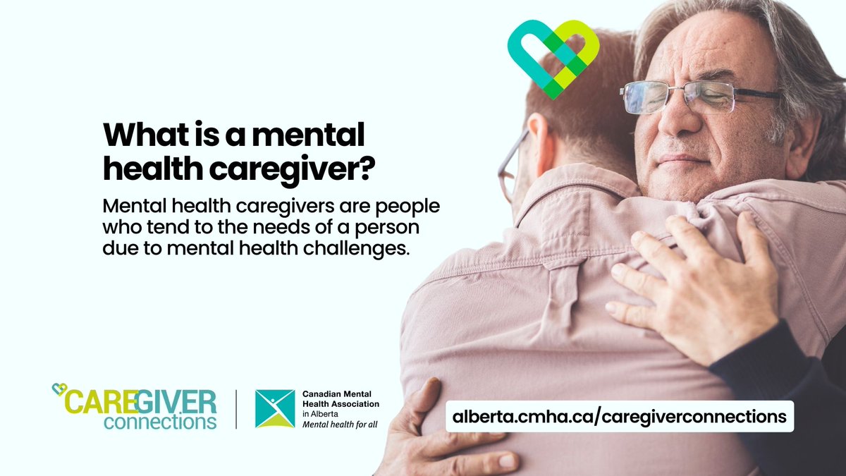 Mental health caregivers are people who tend to the needs of a person with short-or long-term limitations due to mental health challenges. Caregiver Connections empowers you with support from other caregivers: alberta.cmha.ca/caregiverconne… #CaregiversMonth #MentalHealthSupport
