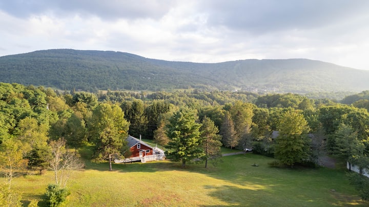 Escape to the tranquility of #Nature! Our Maplewood Cottage offers all the comforts of home with the beauty of the Catskills as your backdrop. Hike trails, explore Windham or just relax in style! Book today tinyurl.com/5bh339pc  #Windham #UpstateNY #Travel