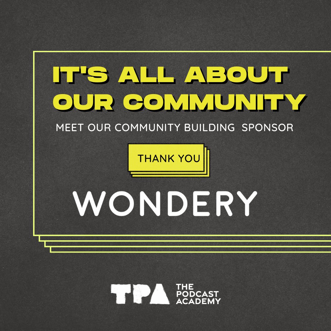 Meet our community-building sponsor, @WonderyMedia! 🌟 We're dedicated to fostering connections, providing guidance, and building a strong podcasting community. Let's grow together! #thepodcastacademy #podcasting #podcastcommunity #podcasters #podcast #podcastnetworking