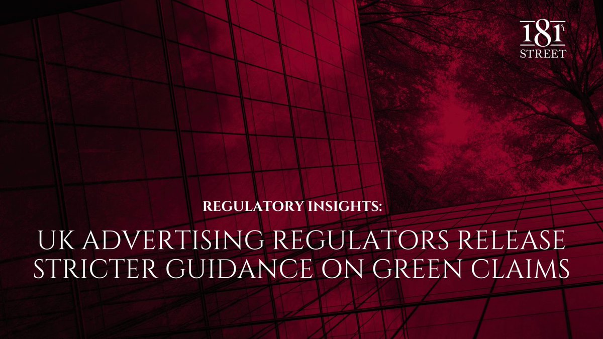 Under new regulations, brands should avoid terms like 'sustainable' and 'eco-friendly' when describing their business or products.

Are you compliant with the #GreenClaimsCode?

181street.com/uk-advertising…

#Advertising #Marketing #SustainableBrands #Sustainability