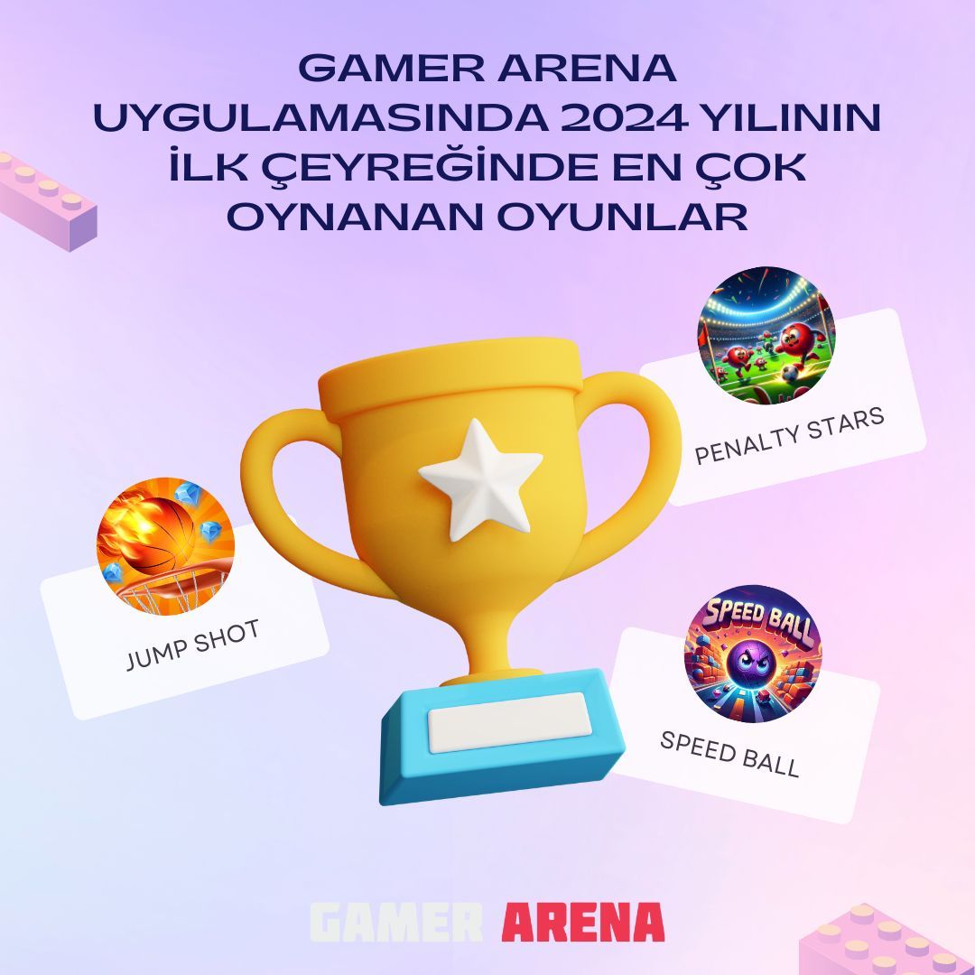 gamerarena_com's tweet photo. 2024 Yılı ilk çeyrek en çok oynanan Gamer Arena App Oyunları #GamerArena #MeydanOkuKazan #GAAPP #ChallengeAndEarn https://t.co/g8yWpZqxru