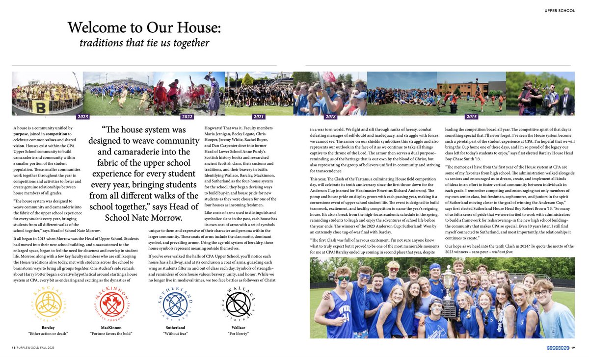 cpalions's tweet photo. In honor of The Clash of the Tartans today, we look back to Anderson Cup winners throughout the years...all the way back to the first head boy and head girl in the #CPAupper house system! https://t.co/Zfs8n5AIH6 https://t.co/8sKPgO2ao1