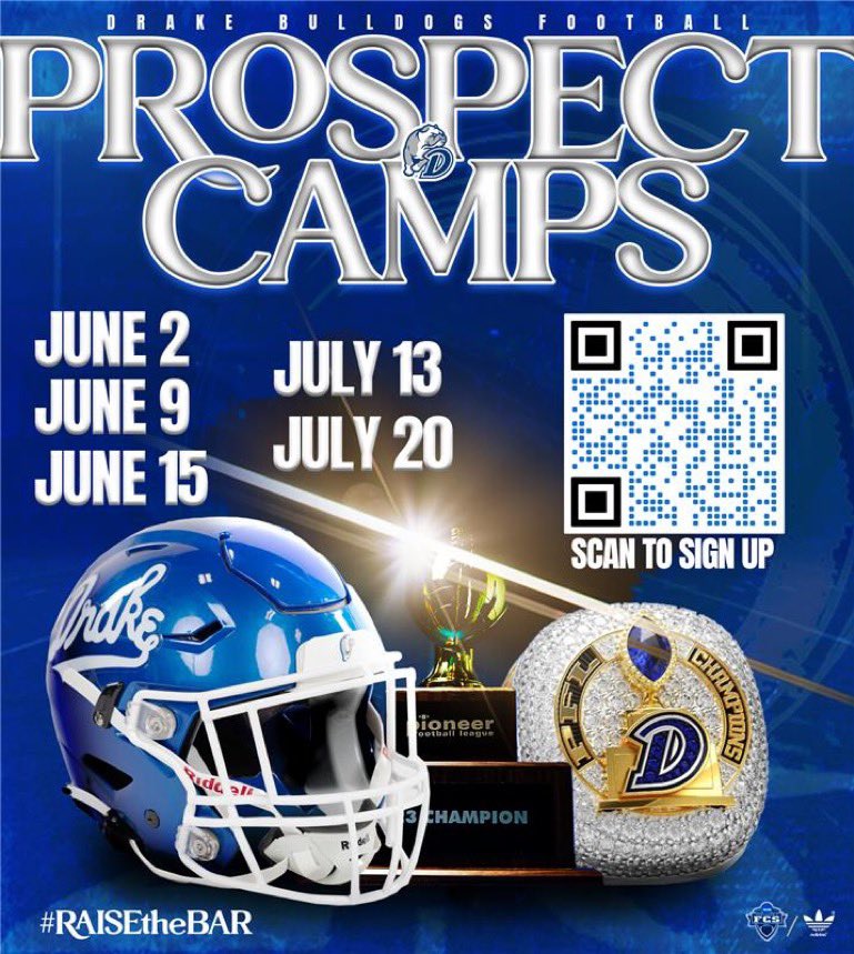 Thank you coach @coachcjnuss for the camp invite looking forward to coming out to @DrakeBulldogsFB! @FB_Coach_C @CoachKolowski #RISE
