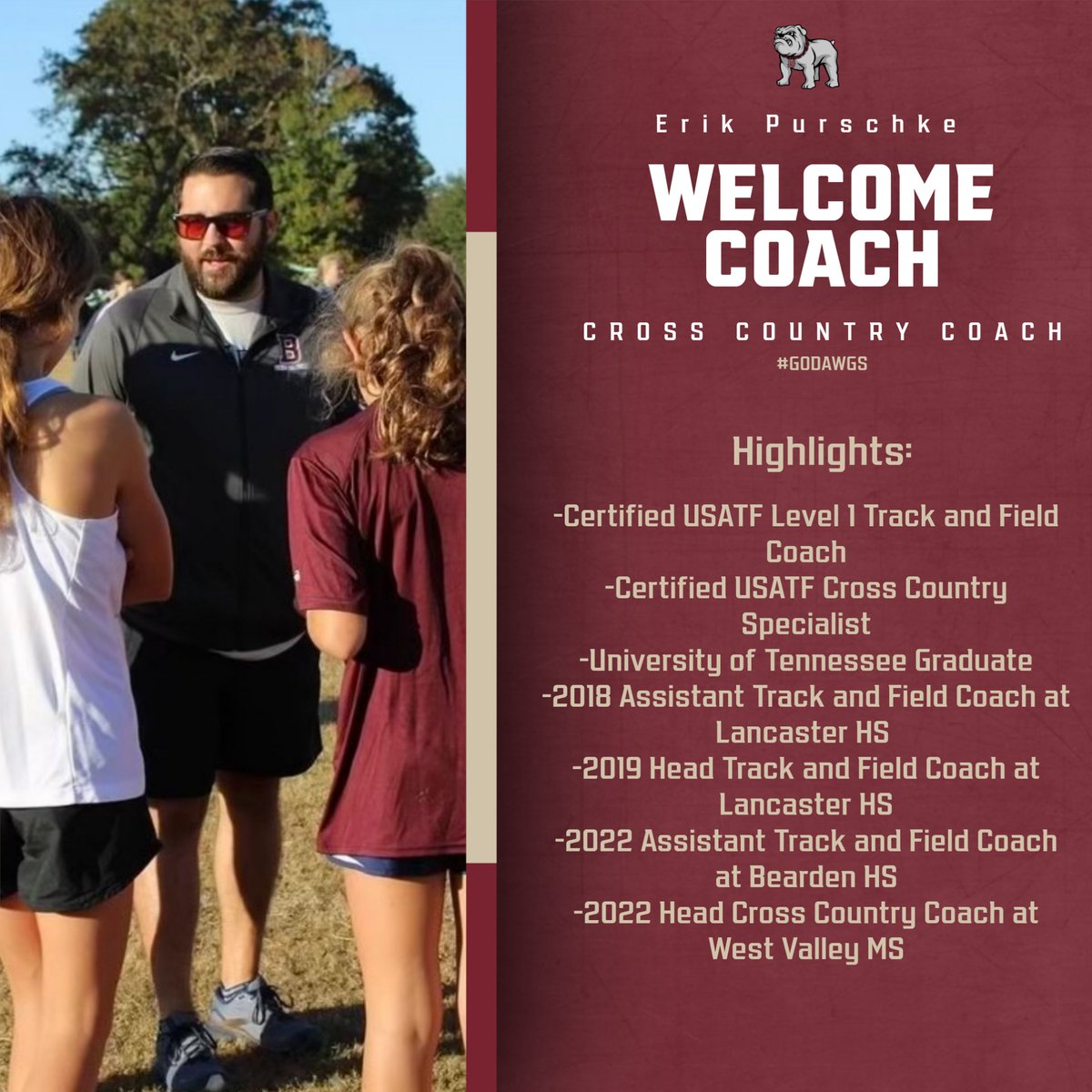 BeardenHSAthle1's tweet photo. Welcome New Cross Country Coach Erik Purschke! https://t.co/GZiwELJrTt