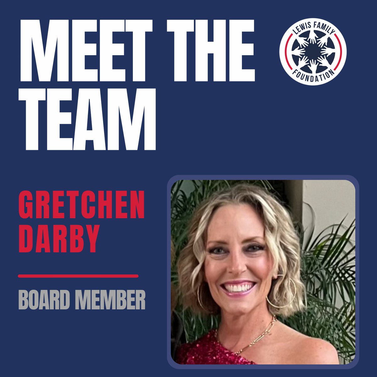 Board Member Spotlight: Dynamic Founder & President of Gretchen Darby Consulting (GDC). Expert in communications & PR, she's propelled organizations to new heights. A true 'connector' with a talent for making things happen. #LewisFamilyFoundation @gretchendarby