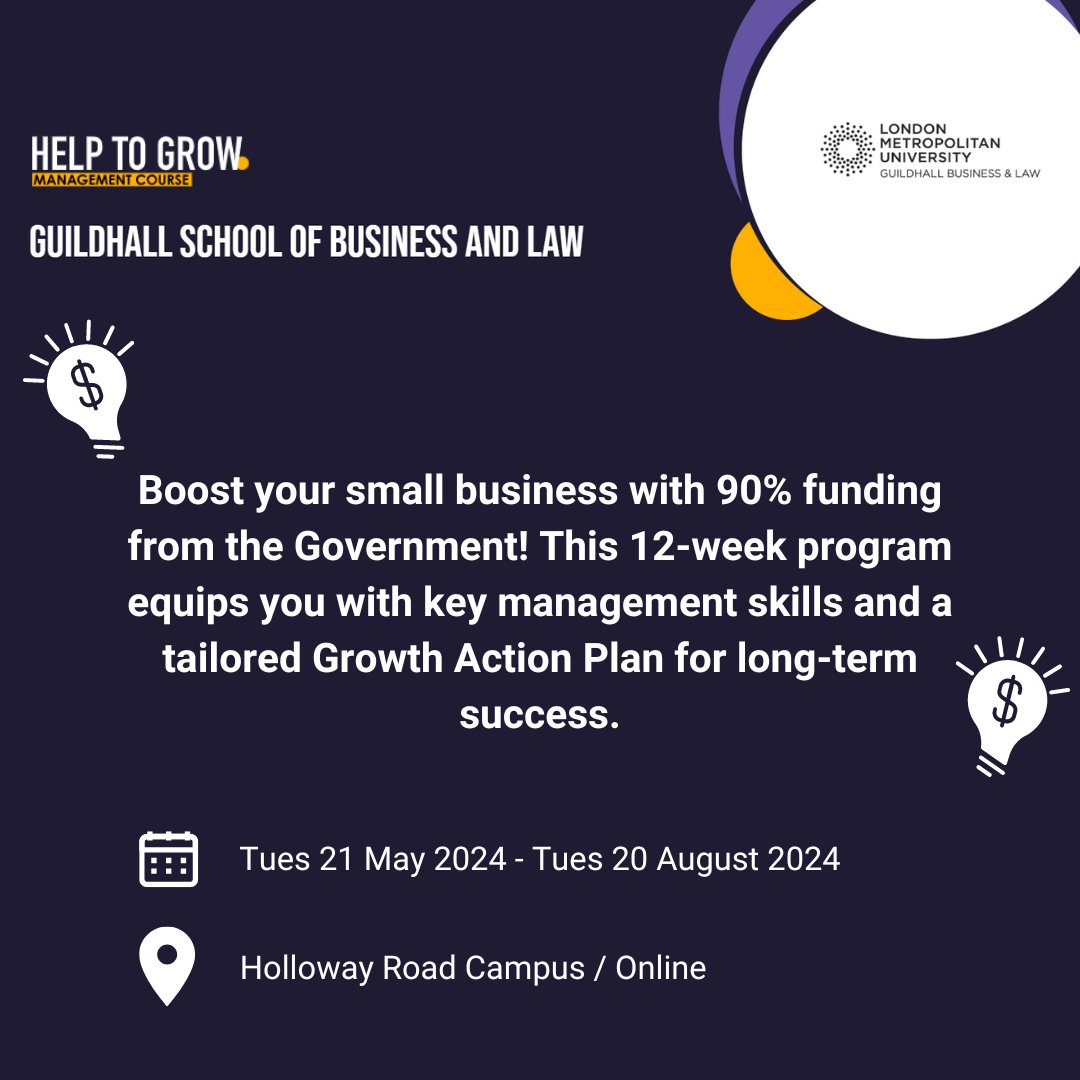 🚀 Unlock your business potential with the Help to Grow Business Program! 🌟 Get 90% funding from the Government to enhance your skills and develop a tailored Growth Action Plan. Don't miss out - sign up now!

smallbusinesscharter.org/h2gmcourse/9b3…

#HelpToGrow #BusinessProgram