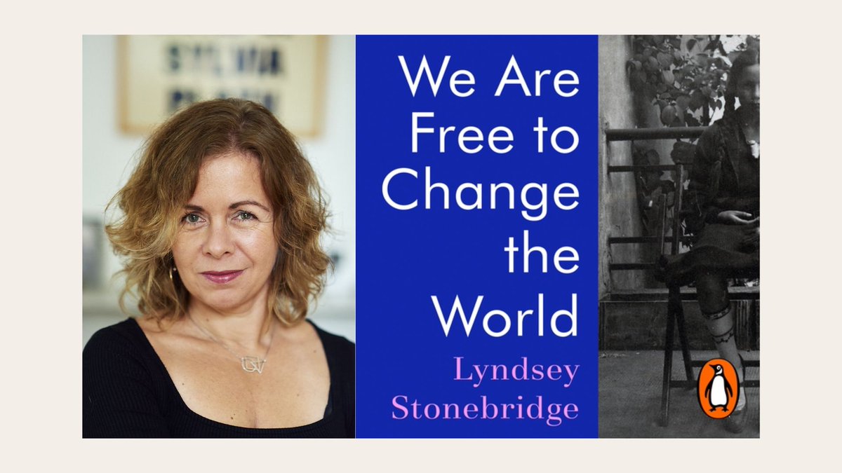 2/ Lessons from Hannah Arendt 👩: @LyndseyStonebri 🗒️: In America, rocked by an unpopular war & political scandal, Arendt wrote: ‘We're free to change the world & put something new in it.’ What did she mean & what in her life led her to this startling statement? 📅: Fri 3 May
