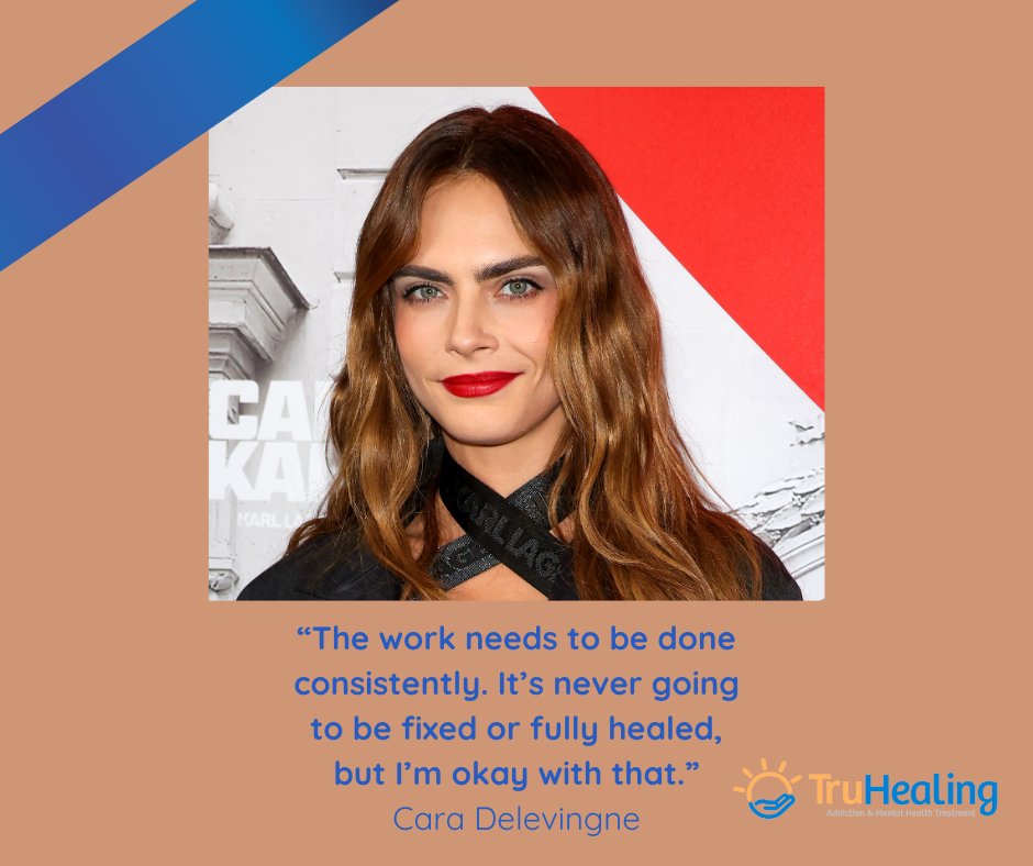 Model and actress #CaraDelevingne on doing the work after getting #sober. #SoberCelebrities