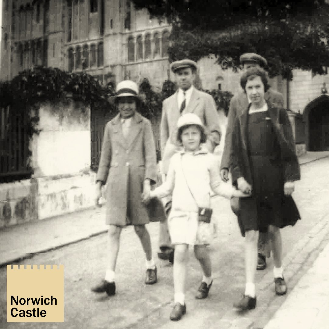 🎩Got your hat? Family Saturday at Norwich Castle takes place on the fourth Saturday of each month. This Saturday we're exploring Timeless Fashion: History, Craft & Sustainability. This photograph was taken in 1935 and shows the Fishers heading home after a day at the Castle.