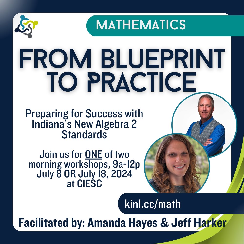Calling all Algebra 2 teachers! You've got new standards. Let us help and get ready for the new year. Join us for one of our workshops to help you analyze and understand the changes. Register at kinl.cc/math. #math @KeepINLearning #algebra2