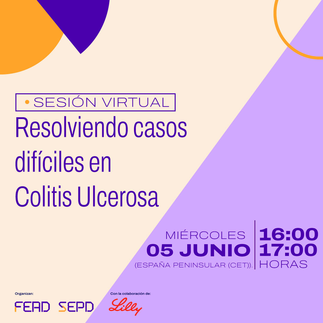 La @sepdigestiva organiza el webinar “Resolviendo casos difíciles en #ColitisUlcerosa” dirigido a especialistas de aparato digestivo. Tendrá lugar el 5 de junio de 16 a 17 horas. Está dirigido por el Dr. @FArguellesArias. Inscríbete en redcap12.sepd.es/surveys/?s=7X8…